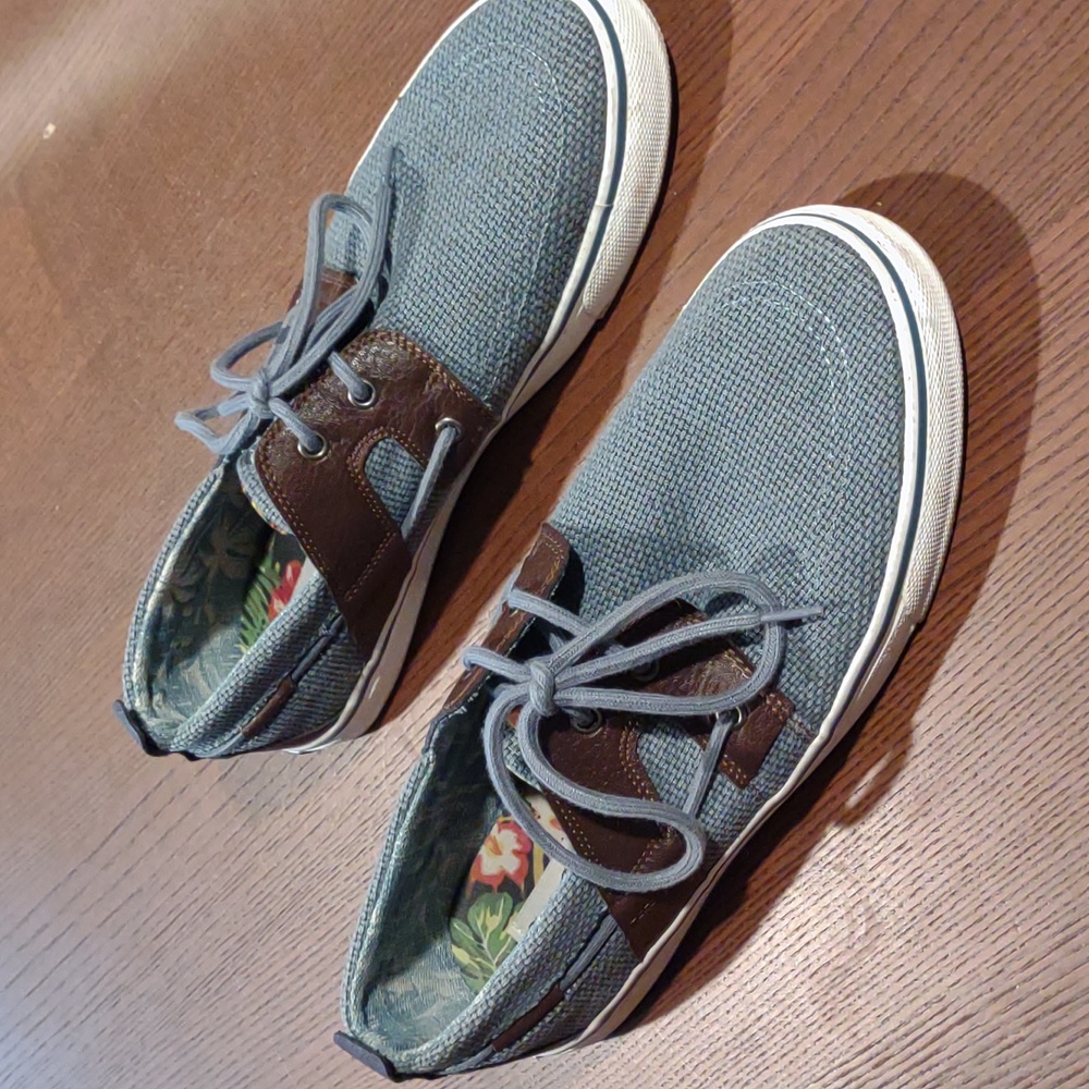 Tommy Bahama stripes asunder men’s boat shoe blue chambray size 11.5 - Picture 3 of 8
